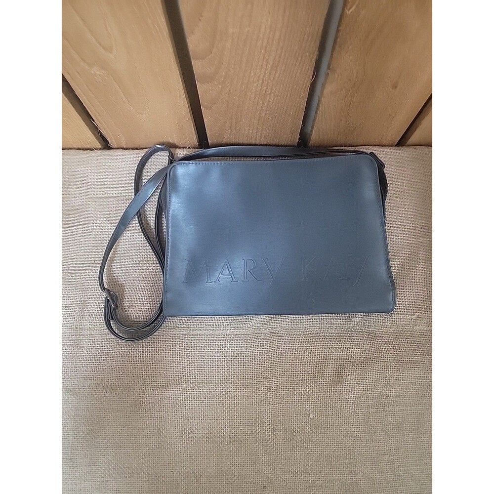 Mary Kay Silver Metallic Purse Sample Bag Mobile Office Cosmetics Beauty EUC Kit